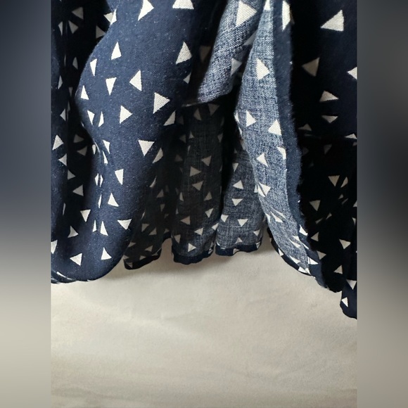 Black Poppy Short Sundress Blue / White Triangle Pattern Sleeveless XS - Picture 7 of 8